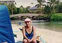 lounging on the one of many manmade lagoons
