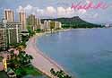 flying over the beaches of Honolulu