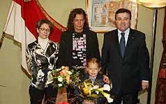 March 2004 with daughter Pauline